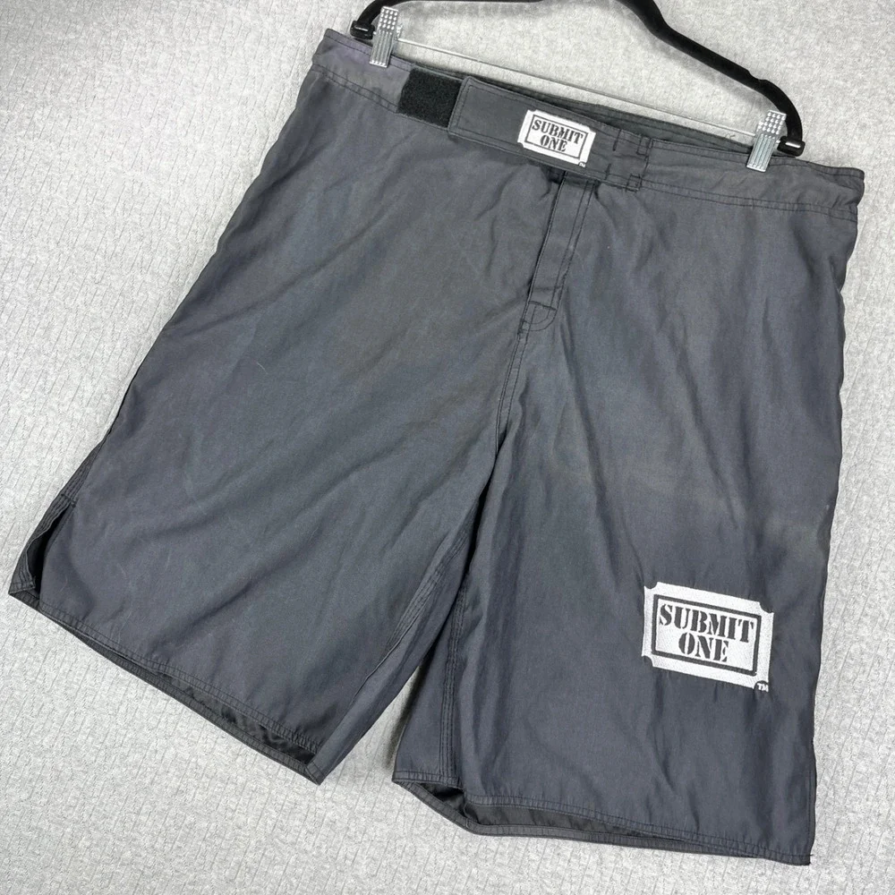 Submit One MMA Fight Shorts Men 40 Black UFC Tribal Dragon Grappling Combat Gear